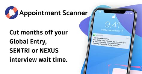 Appointment Scanner monitors 24/7 for interview appointments at your preferrred enrollment centers and sends you text messages or emails to alert you when appointments open up. When you get an alert, log into your Global Entry account and try to schedule the appointment as fast as you can, just like you normally would. ...